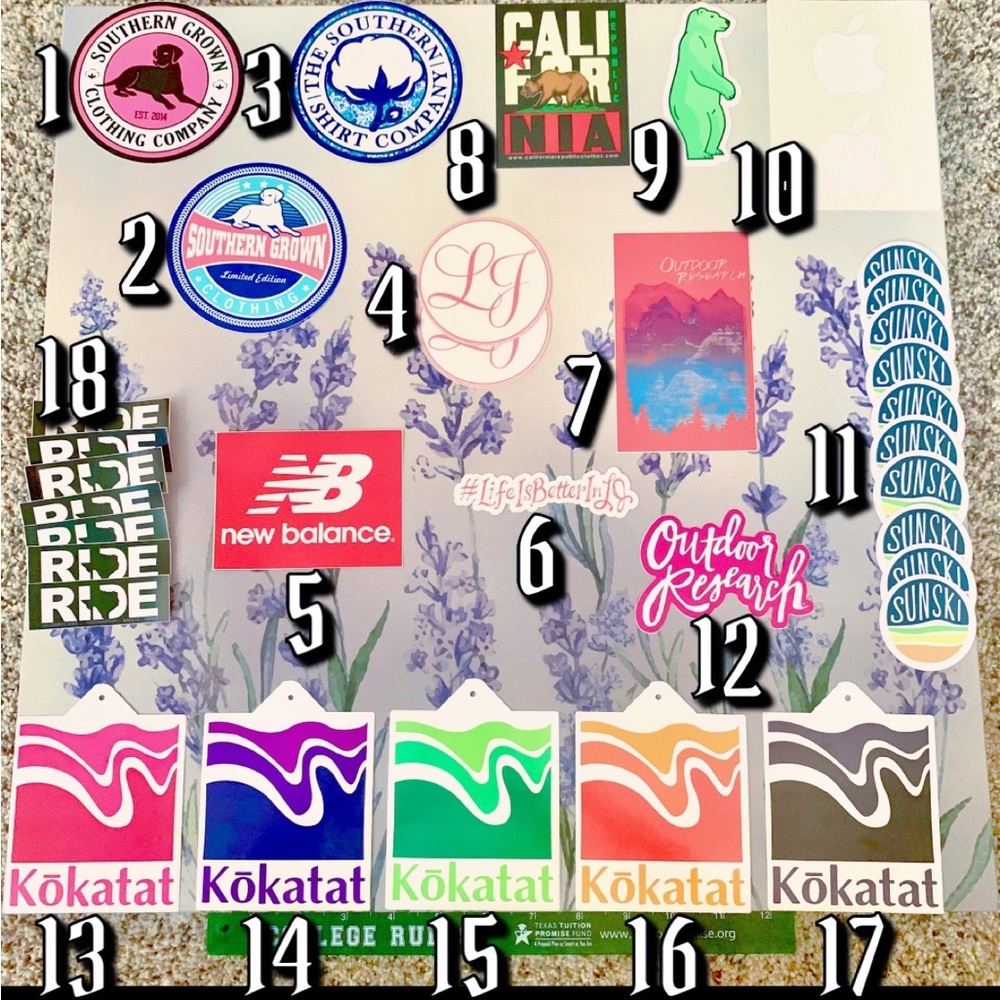 PREPPY STICKER BUNDLE🥰 (LISTING NOT FOR SALE READ BELOW)